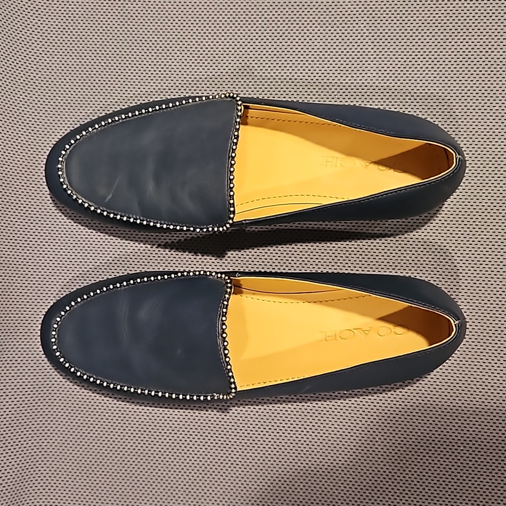 Coach Blue Leather G4279 Slip On Loafers - Picture 5 of 9